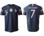 Wholesale Cheap France #7 Griezmann Home Thai Version Soccer Country Jersey