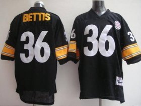 Wholesale Cheap Mitchell & Ness Steelers #36 Jerome Bettis Black Stitched Throwback NFL Jersey