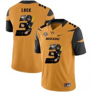 Wholesale Cheap Missouri Tigers 3 Drew Lock Gold Nike Fashion College Football Jersey