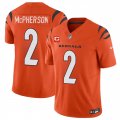 Cheap Men's Cincinnati Bengals #2 Evan McPherson Orange 2024 F.U.S.E With 1-star C Patch Vapor Untouchable Limited Football Stitched Jersey