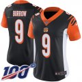 Wholesale Cheap Nike Bengals #9 Joe Burrow Black Team Color Women's Stitched NFL 100th Season Vapor Untouchable Limited Jersey