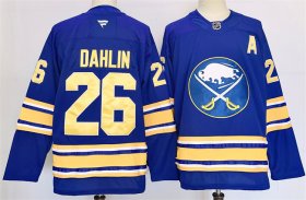 Men\'s Buffalo Sabres #26 Rasmus Dahlin Blue 2024-25 Stitched Jersey