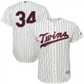 Wholesale Cheap Twins #34 Kirby Puckett Cream Strip Cool Base Stitched Youth MLB Jersey