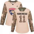 Wholesale Cheap Adidas Panthers #11 Jonathan Huberdeau Camo Authentic 2017 Veterans Day Women's Stitched NHL Jersey