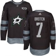 Wholesale Cheap Adidas Stars #7 Neal Broten Black 1917-2017 100th Anniversary Stitched NHL Jersey