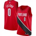 Wholesale Cheap Blazers #0 Damian Lillard Red Basketball Swingman Statement Edition 2019-2020 Jersey