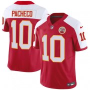 Wholesale Cheap Men's Kansas City Chiefs #10 Isiah Pacheco Red White 2023 F.U.S.E. Vapor Untouchable Limited Football Stitched Jersey