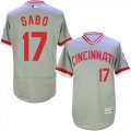 Wholesale Cheap Reds #17 Chris Sabo Grey Flexbase Authentic Collection Cooperstown Stitched MLB Jersey