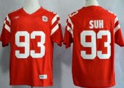 Wholesale Cheap Nebraska Cornhuskers #93 Ndamukong Suh 2013 Red Jersey