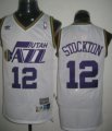 Wholesale Cheap Utah Jazz #12 John Stockton White Swingman Throwback Jersey