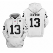 Wholesale Cheap Men's Las Vegas Raiders #13 Hunter Renfrow White 2021 Pullover Hoodie