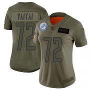 Wholesale Cheap Nike Lions #72 Halapoulivaati Vaitai Camo Women's Stitched NFL Limited 2019 Salute To Service Jersey