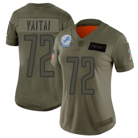 Wholesale Cheap Nike Lions #72 Halapoulivaati Vaitai Camo Women\'s Stitched NFL Limited 2019 Salute To Service Jersey