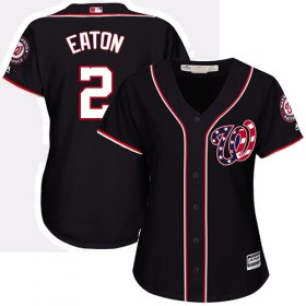 Wholesale Cheap Nationals #2 Adam Eaton Navy Blue Alternate Women\'s Stitched MLB Jersey