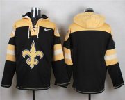 Wholesale Cheap Nike Saints Blank Black Player Pullover NFL Hoodie