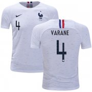 Wholesale Cheap France #4 Varane Away Kid Soccer Country Jersey