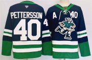 Cheap Men's Vancouver Canucks #40 Elias Pettersson Navy 2024 Reverse Retro Stitched Jersey