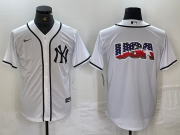 Cheap Mens New York Yankees Blank White Cool Base Stitched Jersey