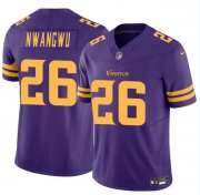 Cheap Men's Minnesota Vikings #26 Kene Nwangwu Purple 2023 F.U.S.E. Color Rush Untouchable Limited Stitched Jersey