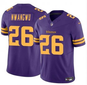 Cheap Men\'s Minnesota Vikings #26 Kene Nwangwu Purple 2023 F.U.S.E. Color Rush Untouchable Limited Stitched Jersey