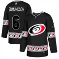 Wholesale Cheap Adidas Hurricanes #6 Joel Edmundson Black Authentic Team Logo Fashion Stitched NHL Jersey