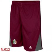 Wholesale Cheap Adidas Mexico 2014 World Soccer Performance Shorts Red