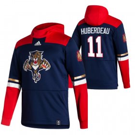 Wholesale Cheap Florida Panthers #11 Jonathan Huberdeau Adidas Reverse Retro Pullover Hoodie Navy