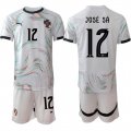 Cheap Men's Portugal Team #12 Jose Sa 2025 White Away Soccer Jersey Suit