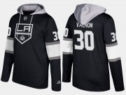 Wholesale Cheap Kings #30 Rogie Vachon Black Name And Number Hoodie