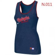 Wholesale Cheap Women's Nike Washington Nationals Tri-Blend Racerback Stretch Tank Top Blue