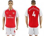 Wholesale Cheap Arsenal #4 Mertesacker Home Soccer Club Jersey