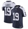 Cheap Men's Dallas Cowboys #19 Trey Lance Navy White Thanksgiving Vapor Untouchable Limited Football Stitched Jersey