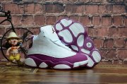 Wholesale Cheap Kids Air Jordan 13 Retro Shoes White/mtlc red bronze-bordeaux