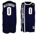 Wholesale Cheap Oklahoma City Thunder #0 Russell Westbrook Revolution 30 Swingman 2013 Blue Jersey