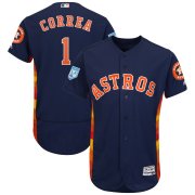 Wholesale Cheap Astros #1 Carlos Correa Navy 2019 Spring Training Flex Base Stitched MLB Jersey