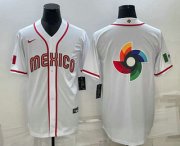 Cheap Men's USA Baseball Big Logo 2023 White World Classic Stitched Jersey