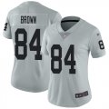 Wholesale Cheap Nike Raiders #84 Antonio Brown Silver Women's Stitched NFL Limited Inverted Legend Jersey