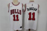 Wholesale Cheap Men's Chicago Bulls #11 DeMar DeRozan White Nike 75th Anniversary Diamond 2021 Stitched Jersey