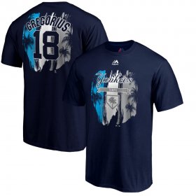 Wholesale Cheap New York Yankees #18 Didi Gregorius Majestic 2019 Spring Training Big & Tall Name & Number T-Shirt Navy