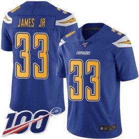 Wholesale Cheap Nike Chargers #33 Derwin James Jr Electric Blue Men\'s Stitched NFL Limited Rush 100th Season Jersey