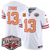 Cheap Men's Tampa Bay Buccaneers #13 Mike Evans White F.U.S.E. 2024 NFC South Champions With 4-Star C Patch Limited Stitched Jersey