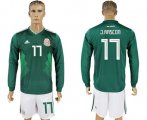 Wholesale Cheap Mexico #17 J.Rascon Home Long Sleeves Soccer Country Jersey