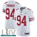 Wholesale Cheap Nike 49ers #94 Solomon Thomas White Super Bowl LIV 2020 Youth Stitched NFL Vapor Untouchable Limited Jersey