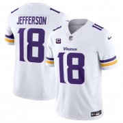 Cheap Men's Minnesota Vikings #18 Justin Jefferson White 2024 F.U.S.E. With 2-Star C Patch Vapor Limited Stitched Jersey