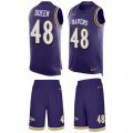 Wholesale Cheap Nike Ravens #48 Patrick Queen Purple Team Color Men's Stitched NFL Limited Tank Top Suit Jersey