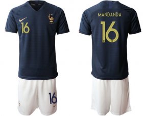 Wholesale Cheap France #16 Mandanda Home Soccer Country Jersey