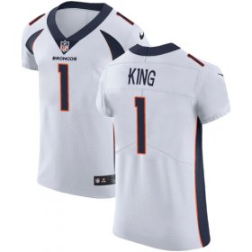 Wholesale Cheap Nike Broncos #1 Marquette King White Men\'s Stitched NFL Vapor Untouchable Elite Jersey