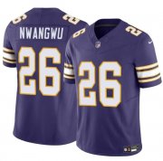 Cheap Men's Minnesota Vikings #26 Kene Nwangwu Purple 2023 F.U.S.E. Throwback Vapor Untouchable Limited Stitched Jersey