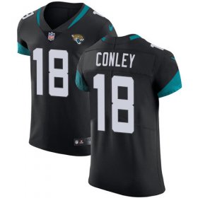 Wholesale Cheap Nike Jaguars #18 Chris Conley Black Team Color Men\'s Stitched NFL Vapor Untouchable Elite Jersey