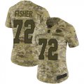 Wholesale Cheap Nike Chiefs #72 Eric Fisher Camo Women's Stitched NFL Limited 2018 Salute to Service Jersey